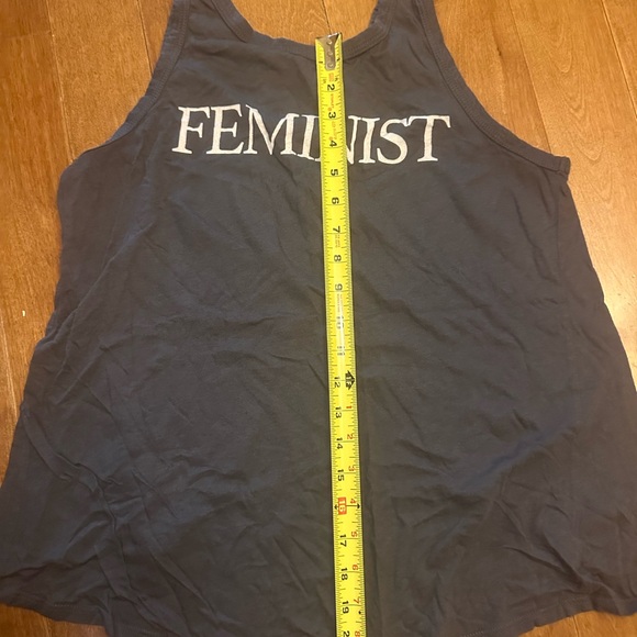 Carbon copy Women’s Tank Size M GrayFeminist Drape Back Athletic Workout Wear - Picture 1 of 6